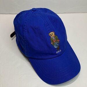 NWT Polo Ralph Lauren Polo Bear Twill Baseball Cap Royal Blue